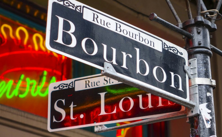 Wednesday Wire: New Orleans Bourbon and St. Louis Cross Street Sign.