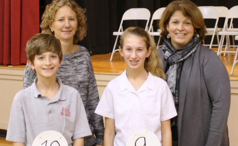 Cardinal Post Holiday 2014: Brittain Ross placed first and Michael Ross placed second in the Spelling Bee